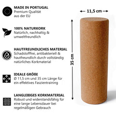 Faszienrolle Fitness Korkrolle für Faszien Training