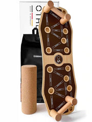 Sportboard-Core-3-Fitness-Balance-Board-Grip-braun-mit-Rucksack