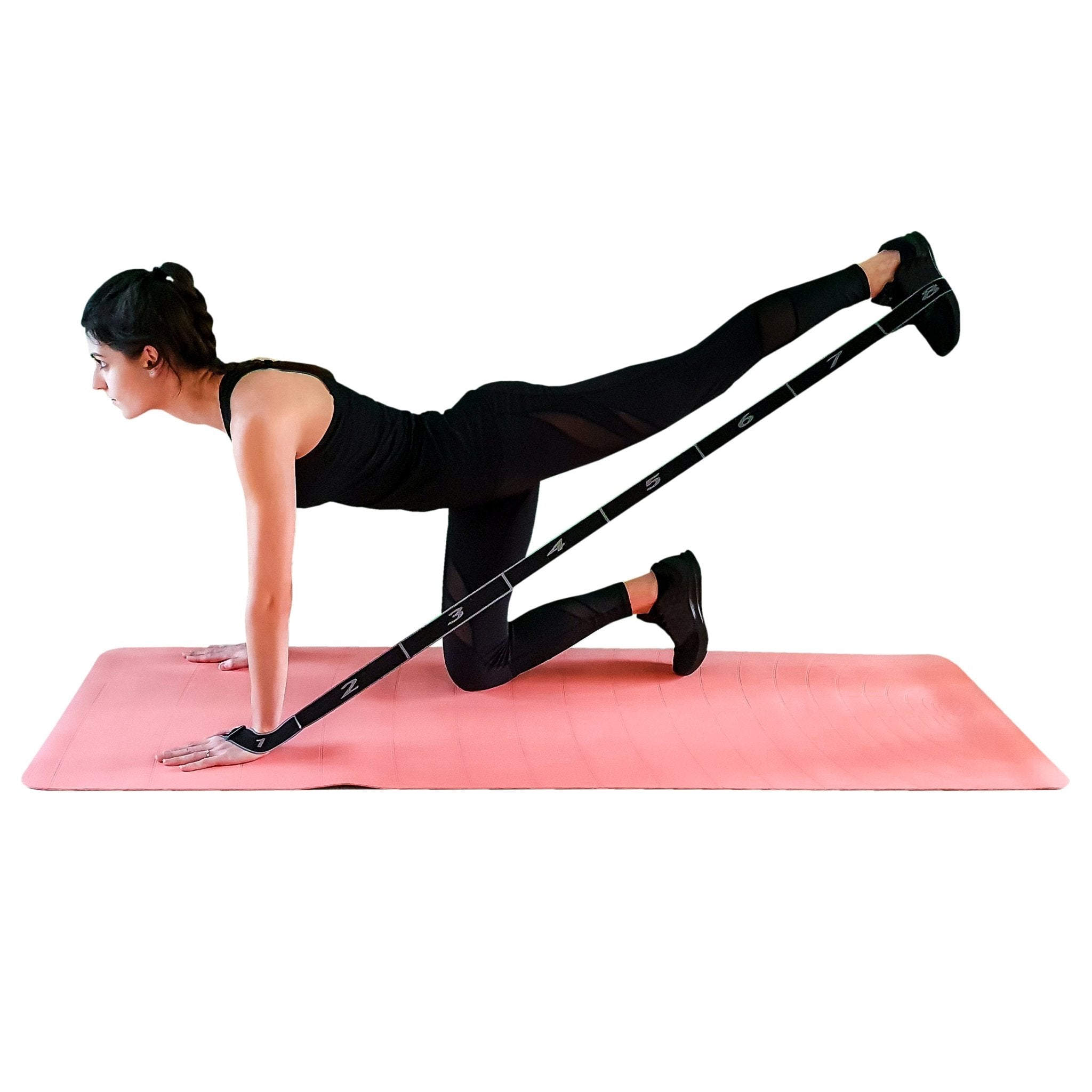 Beinstrecker mit dem Multi-Loop Fitnessband