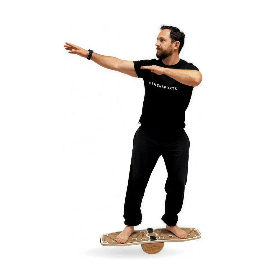 Reaktionsübung auf dem Balance-Board