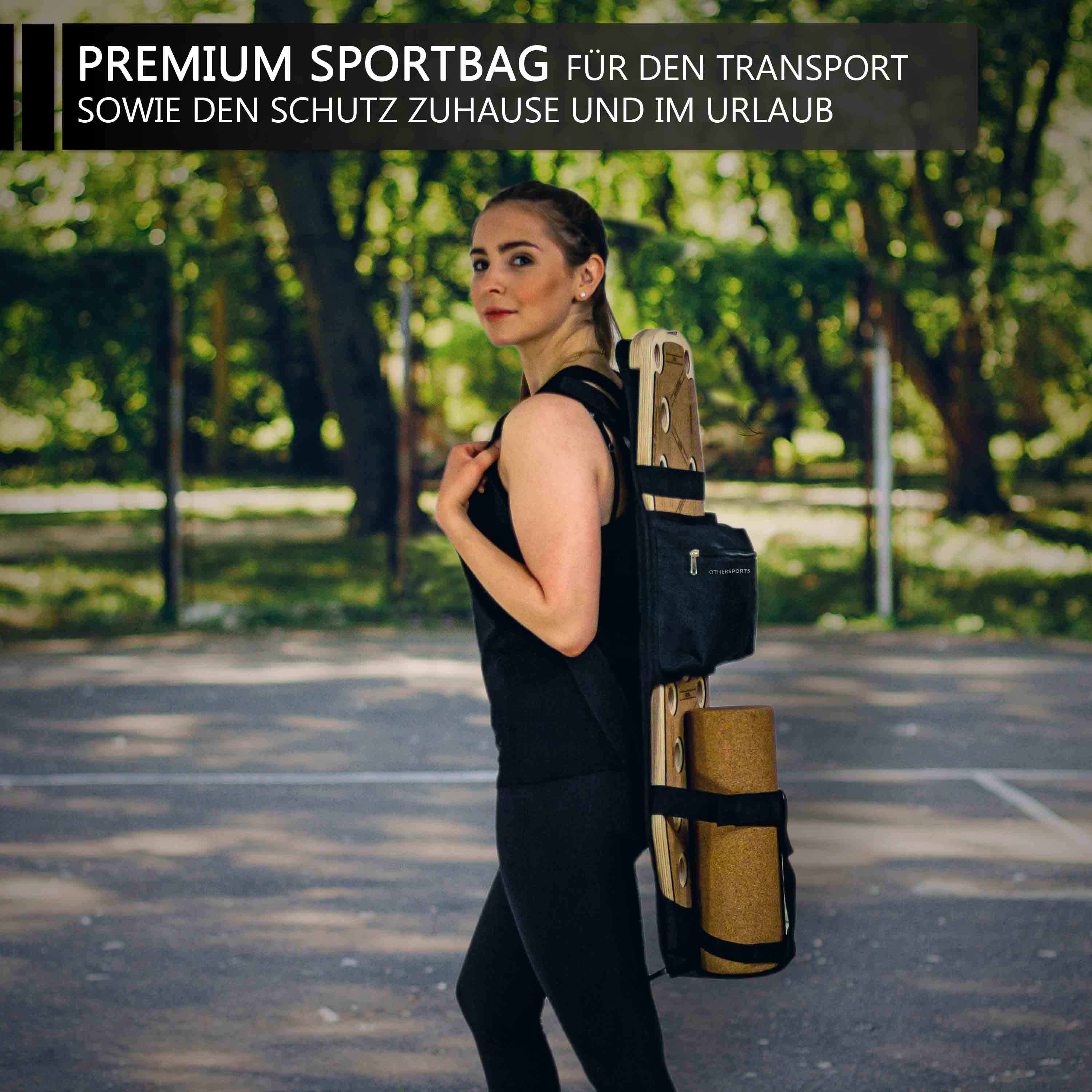 Sportboard - Fitness Balance Board mit Rucksack