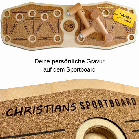 Bundle Sportboard Kork - Trainingsgeräte für Zuhause