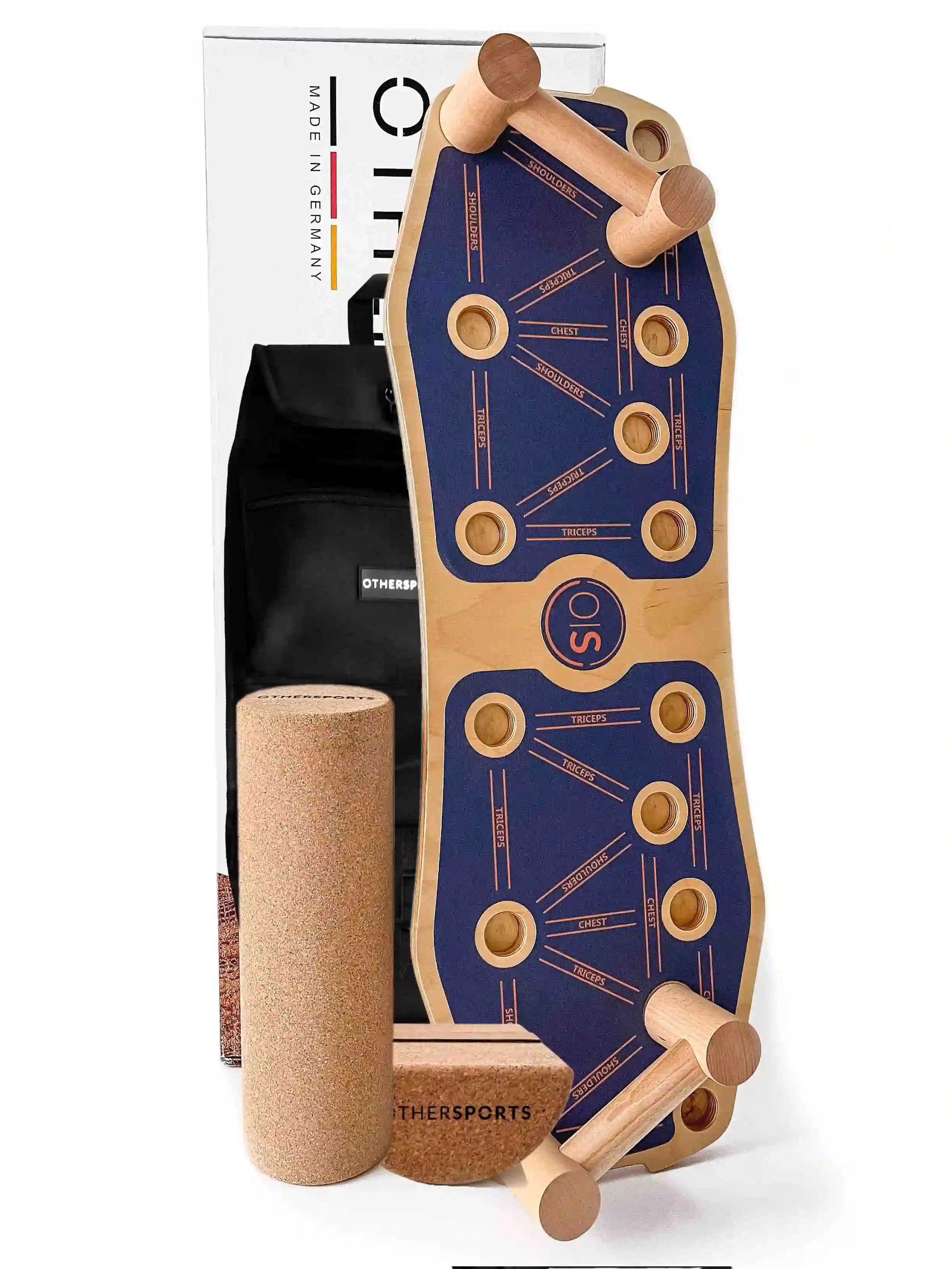 Sportboard-Core-3-Fitness-Balance-Board-Grip-mit Halbrolle-und-Rucksack