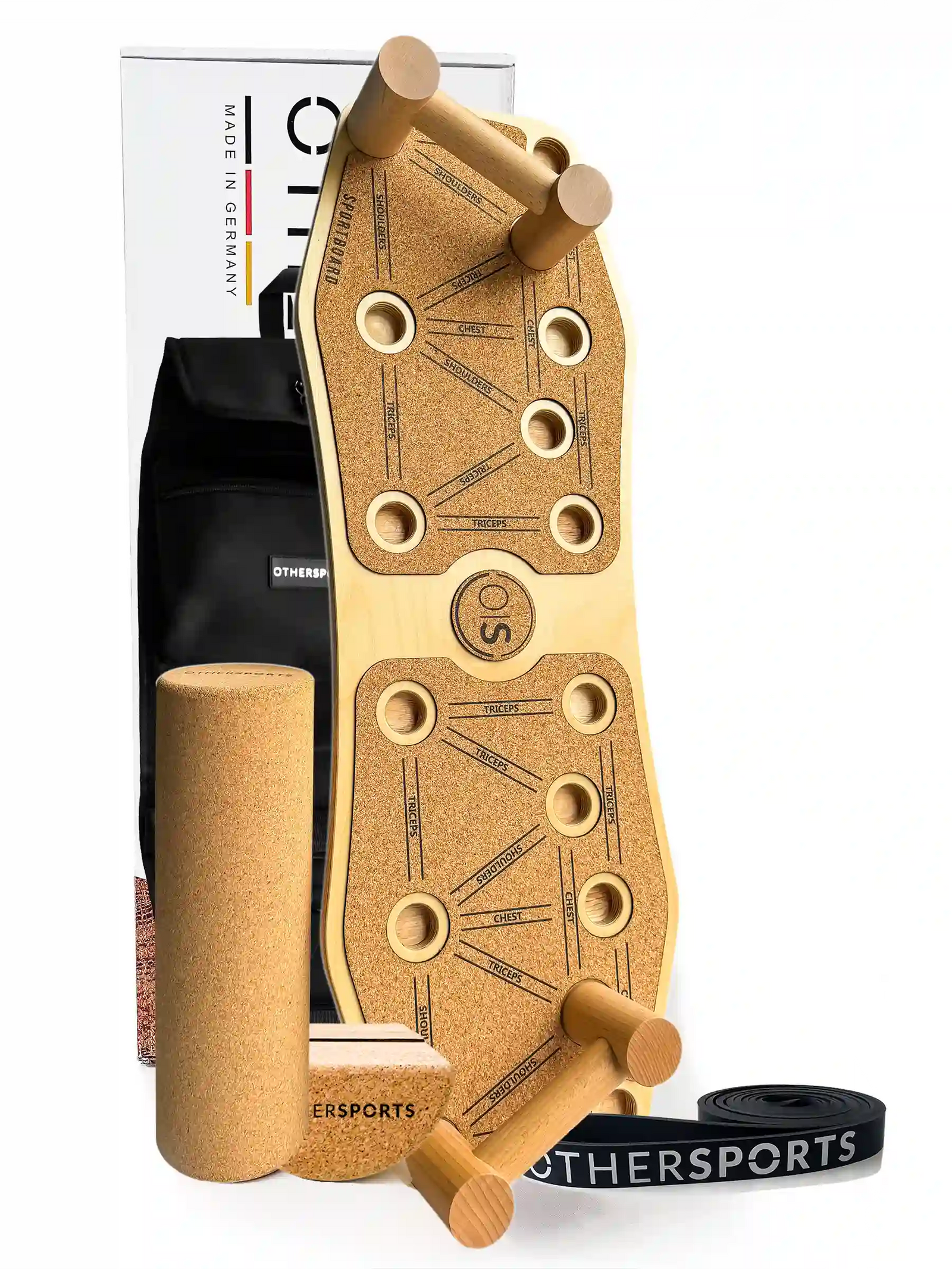 Sportboard-Core-3-Fitness-Balance-Board-Kork-mit-Halbrolle-und-Rucksack