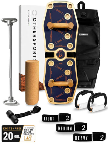 B-Ware Sportboard 4 Fitness, Complete-Set mit blauer Grip-Oberfläche