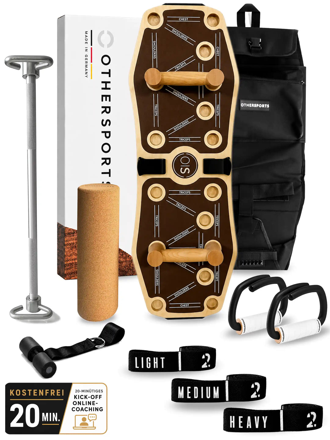 B-Ware Sportboard 4 Fitness, Complete-Set mit brauner Grip-Oberfläche