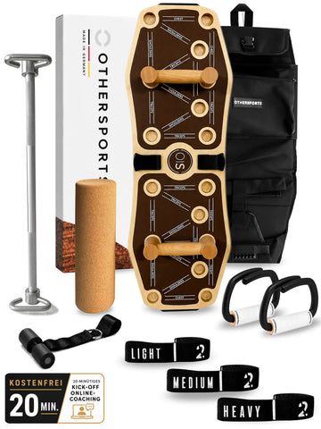 B-Ware Sportboard 4 Fitness, Complete-Set mit brauner Grip-Oberfläche