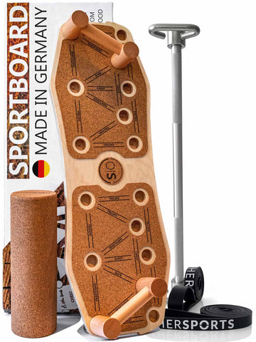 Bundle Sportboard und Fitnessstange mit Fitnessbändern