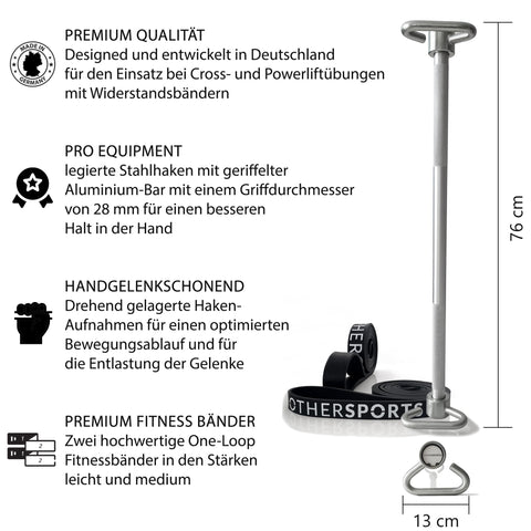Eigenschaften Fitness stange mit Fitnessbändern
