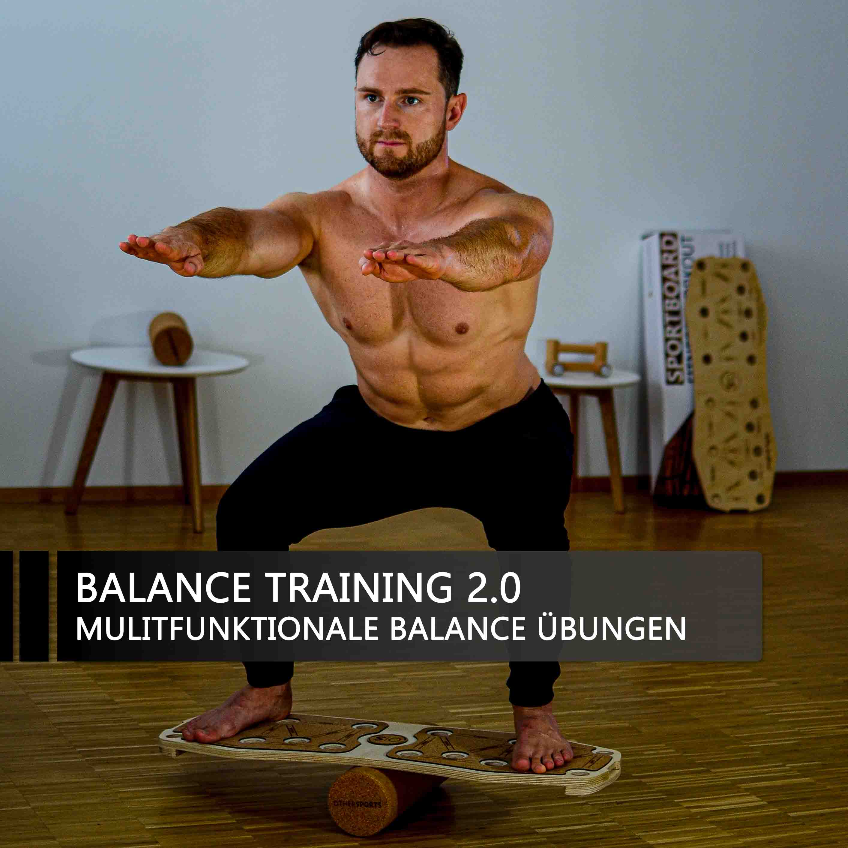 Sportboard - Fitness Balance Board Kniebeuge