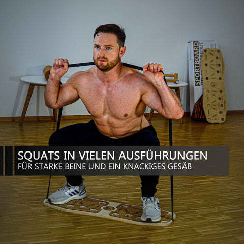 Sportboard Fitness Balance Board Kniebeuge mit Fitnessband